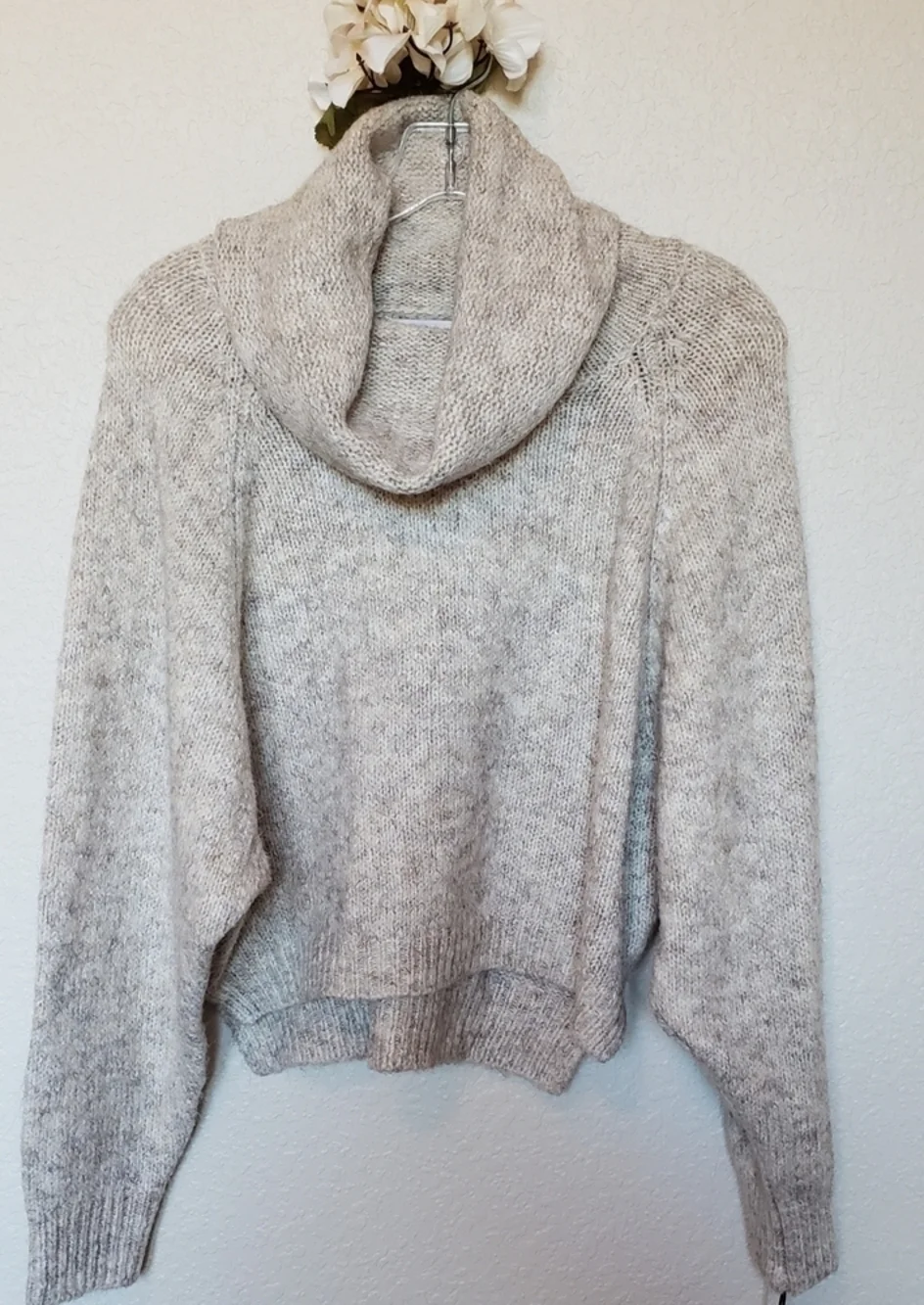 Sincerely Jules Cowl Neck Crop Sweater